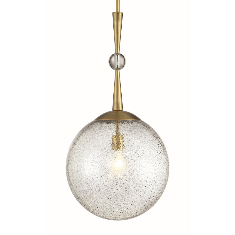 Khiam 1 - Light Oxidized Aged Brass Sphere Pendant