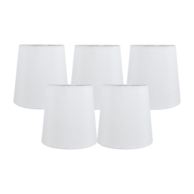 Abat-jour de lustre 5 pièces, Blanc cassé, H 5 po x l 3,5 po x P 6 po