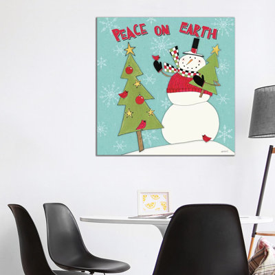 Snowman Sentiments III by Anne Tavoletti - Wrapped Canvas Print