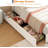 Twin Size Bed Frame with 4 Storage Drawers & LED Lights, Velvet Platform Bed with Rainbow Headboard-797836823