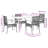 Hokku Designs 5 Piece Patio Dining Set With Cushions Beige Poly Rattan-1078165263-1078165254-1078165255