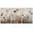 Vibrant Wildflower "Rustic Wildflowers Floral Artwork, Neutral Botanical Living Room Wall Pictures, 3 Pieces Framed Canvas Digital Giclee Print Wall Art"-124835524-110789465
