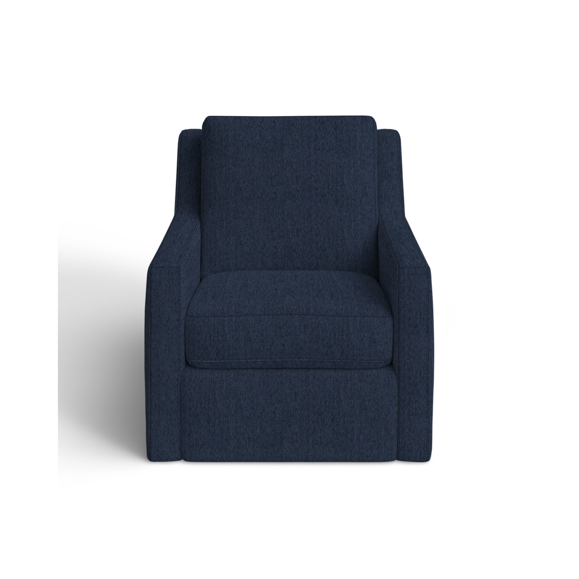 Milunka Upholstered Armchair, Peyton Navy Performance Twill