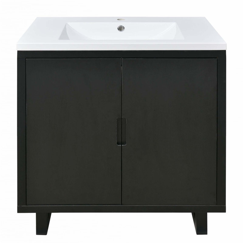 Ensemble de meuble-lavabo 30 "avec lavabo, Noir