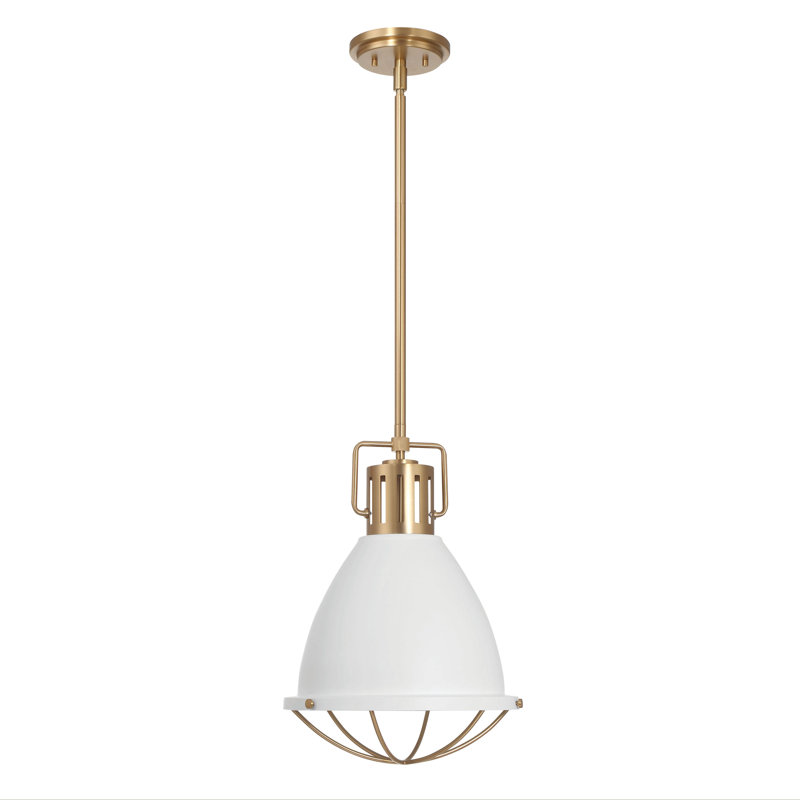 Agripina Single Light Pendant, White