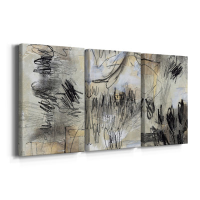 MaskedNotesII  -Custom Wrapped Gallery Canvas - 3 Pieces