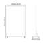 Miroir surdimensionné 67 po x 40 po, miroir carré noir avec cadre et roues en métal, reflet de haute qualité