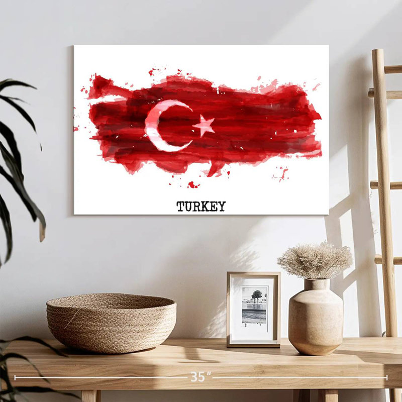 Borges Brush Style Turkish Flag