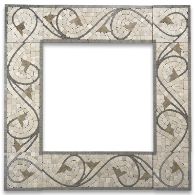Carreau de mosaïque en marbre 5 po x 14,5 po