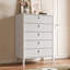 Ensemble de chambre à coucher 3 pièces, commode 5 tiroirs et ensemble de table de chevet 3 tiroirs Elda-129879313