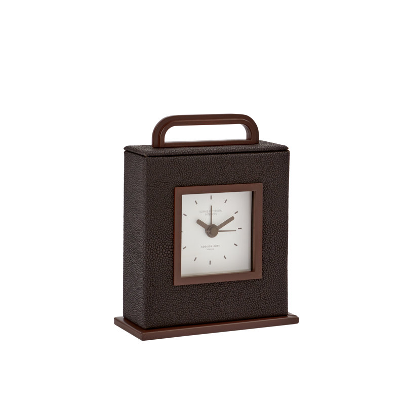 Electric Clock, Brown/White