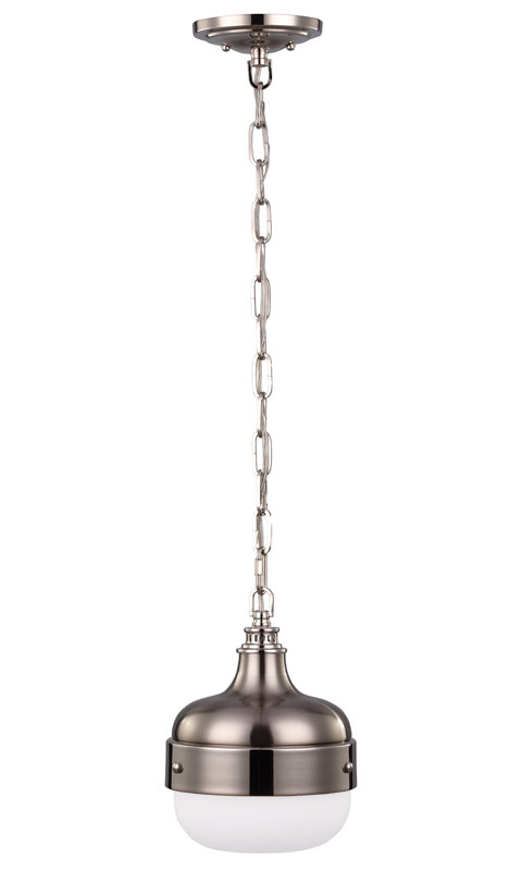 Taylor 1 - Light Unique/Statement Pendant, Polished Nickel/Brushed Steel