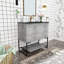 Ensemble de meuble-lavabo simple 35,16 po avec surface solide Rithi-825683816
