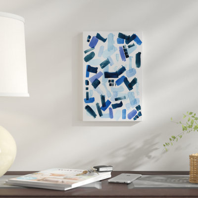 «Cerulean Strokes I», reproduction sur toile