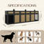 Ensemble 3 pièces de caisses pour chien de ferme Dellarae avec chenils à ouverture à gauche et à droite et armoire de rangement assortie-131634892