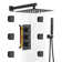 Revitalize 12 Inch Luxury Thermostatic Complete Shower System with Rough-in Valve