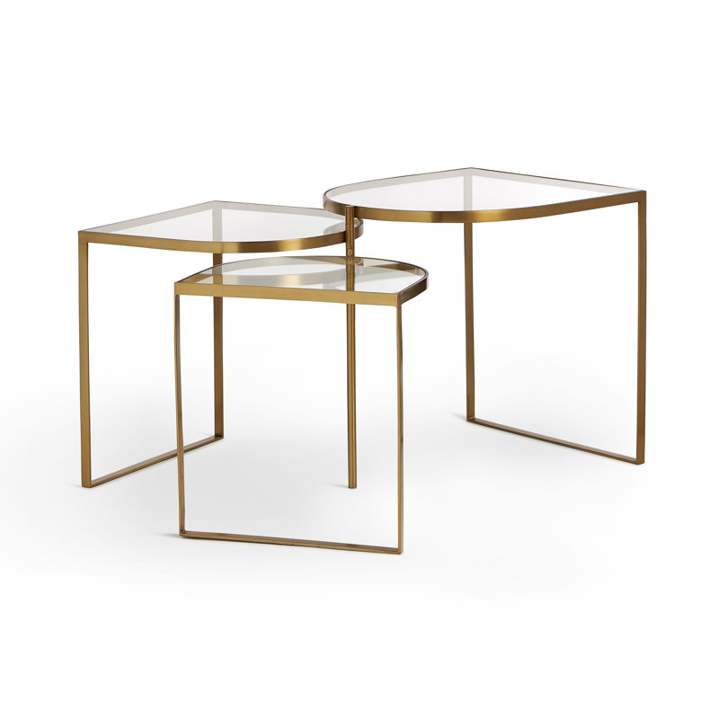 Clover Glass Top End Table