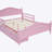 Wood Platform Bed with Guardrails on Both Sides and Two Storage Drawers ,Pink-1272059489