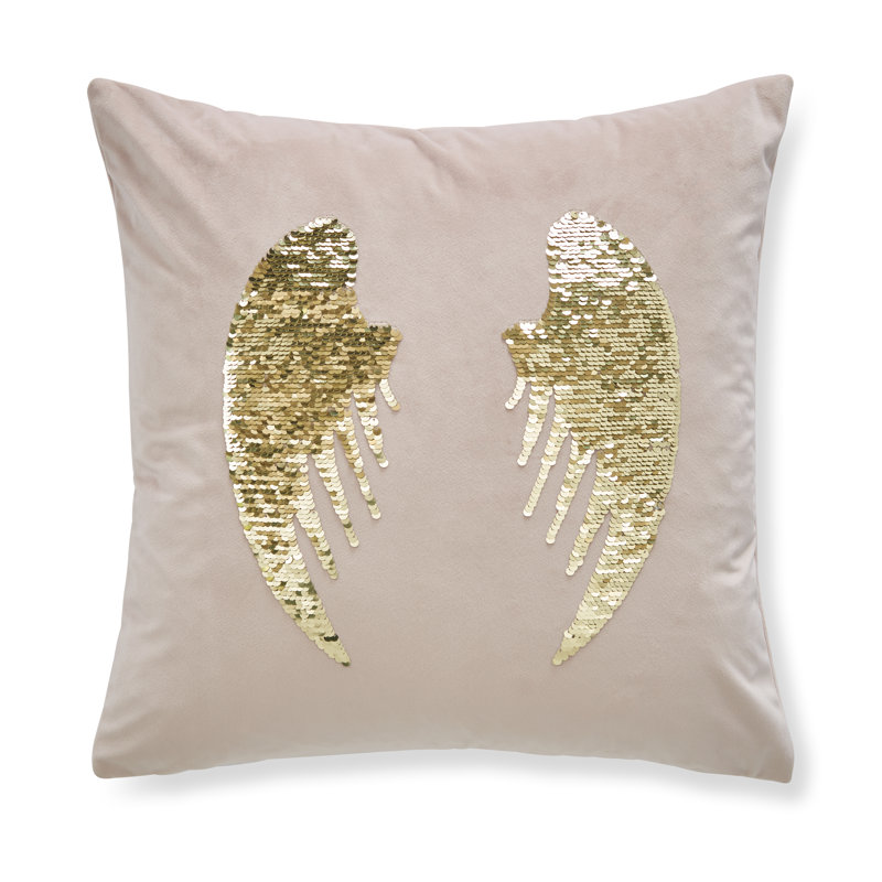 Angel Sequin Wings Cushion