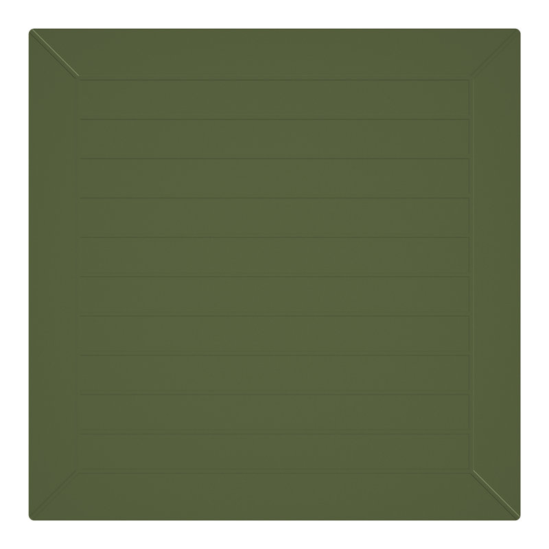 Delron 31.5" W Plastic Square Outdoor Dining Table, Green