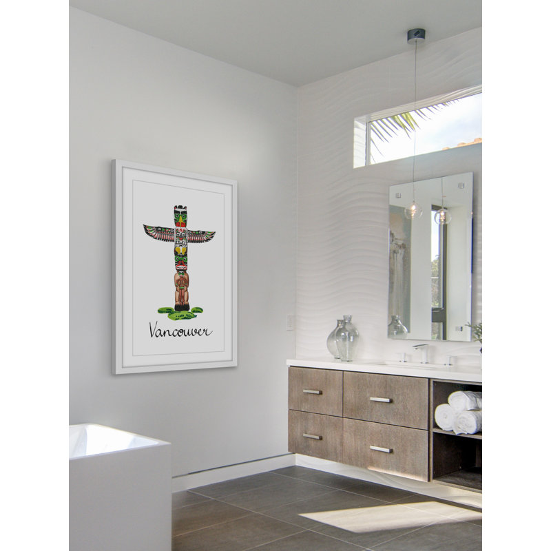 "First Nations Totem Pole" Framed Print, 30" H x 20" W x 1.5" D