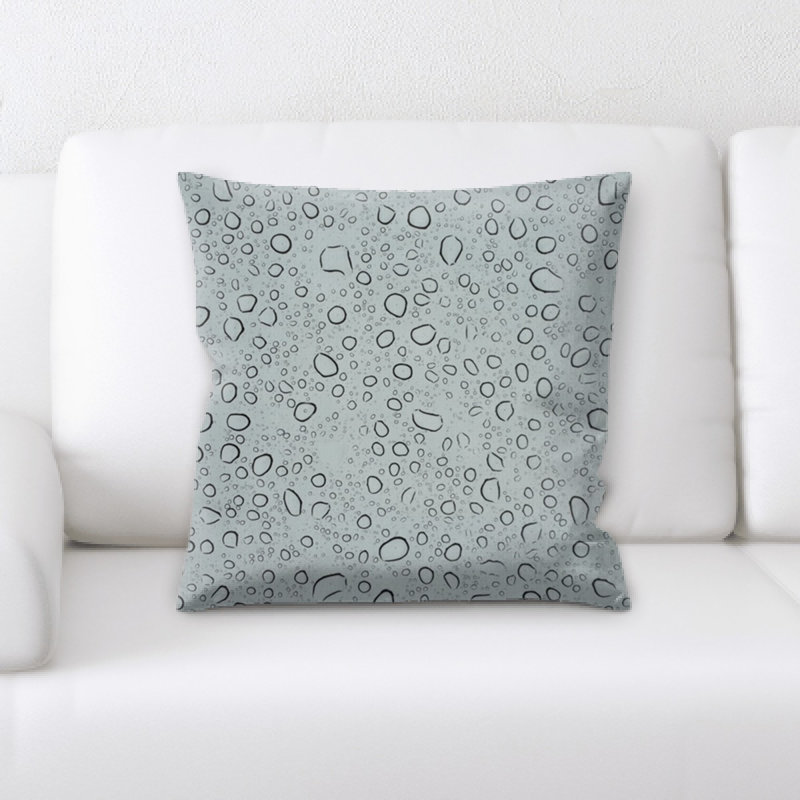 Rain on a Surface Throw Pillow