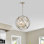 Malbon 4-Light Gold 18.9'' Candle Style Globe Chandelier