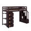 Lit mezzanine simple avec tiroirs et escaliers-2102937899