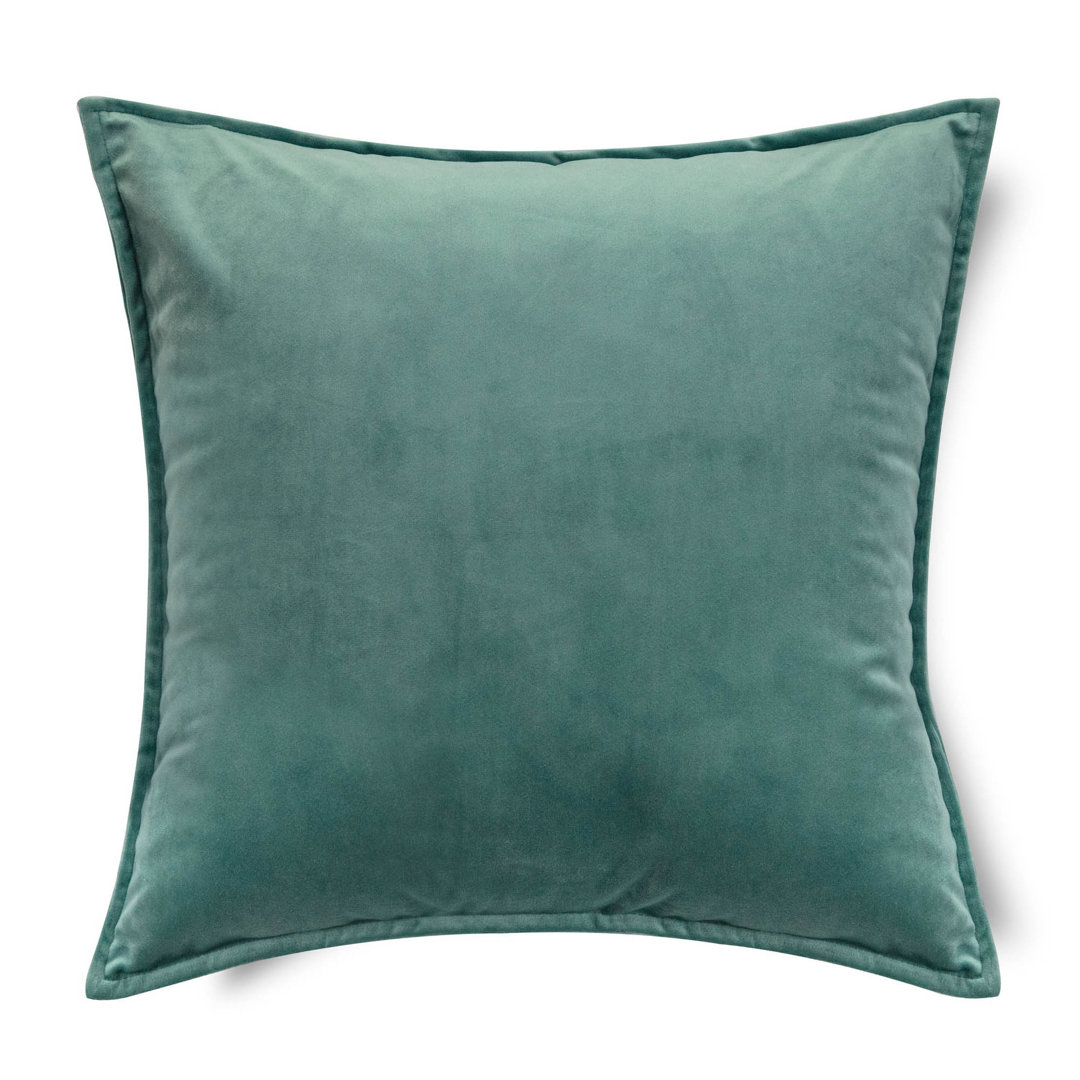 Square Ivory Green Velvet Pillow Cover moonfairyco