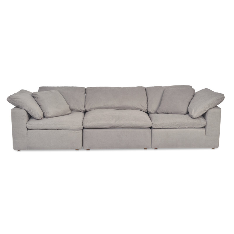 Canapé modulaire en tissu performance 3 pièces Tila, Performance gris clair