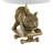 22.5" Gold Resin Bulldog Table Lamp With Shade