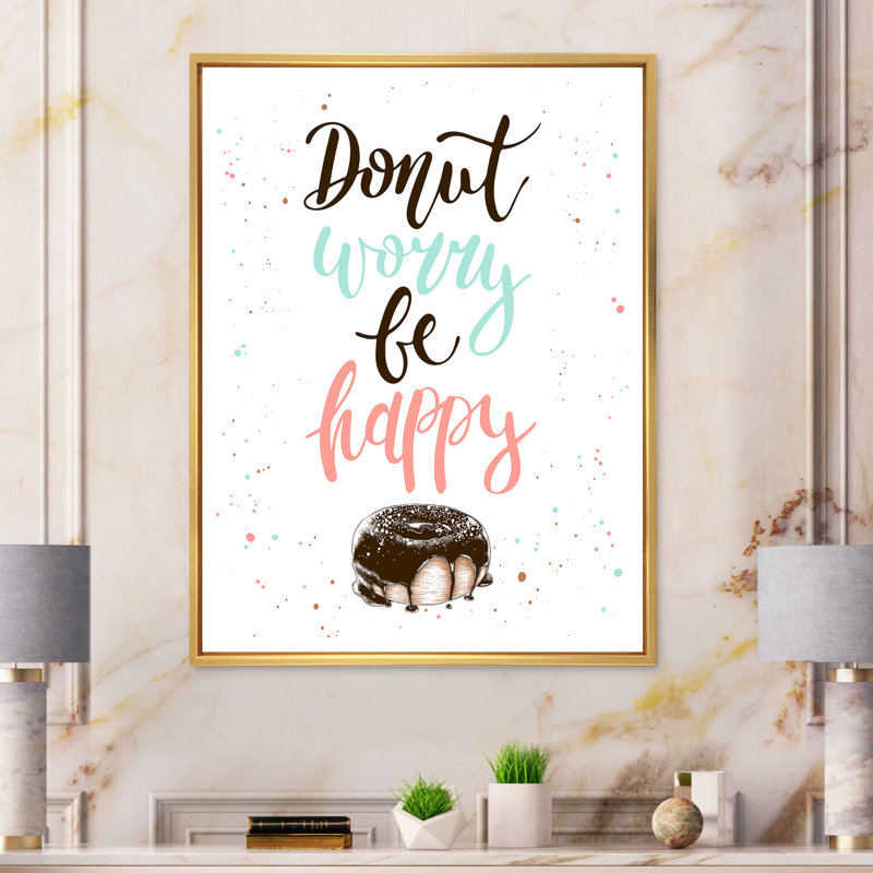 «Beignet», œuvre d'art moderne sur toile, H 32 po x l 16 po x P 1,5 po, Toile avec cadre flottant or