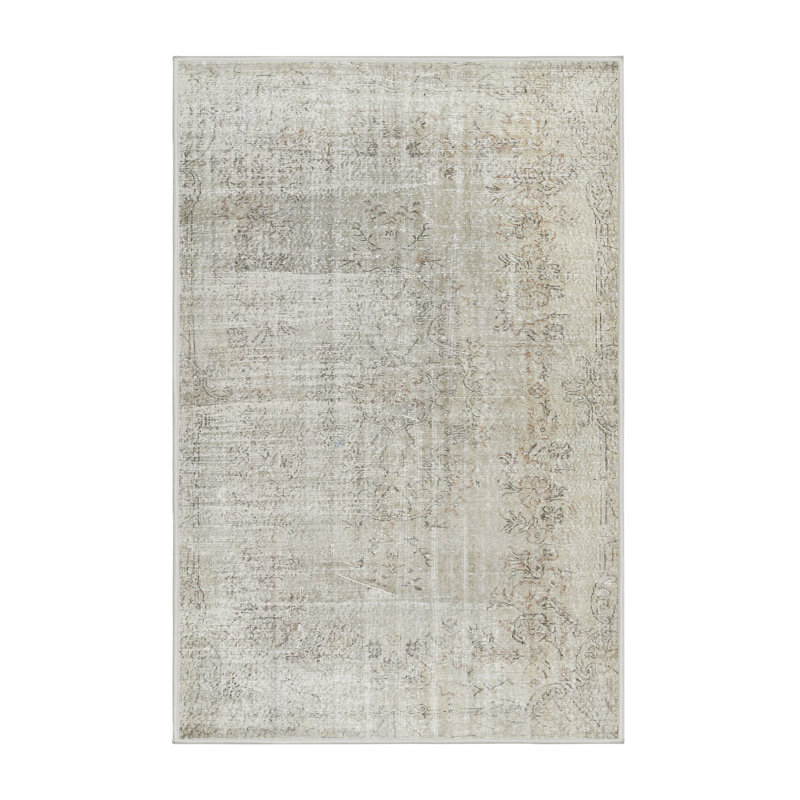 Tapis contemporain gris, Rectangle 2 pi x 4 pi