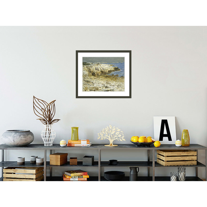 «A North East Headland» par Childe Hassam - impression giclée encadrée, H 23,5 po x l 27,34 po