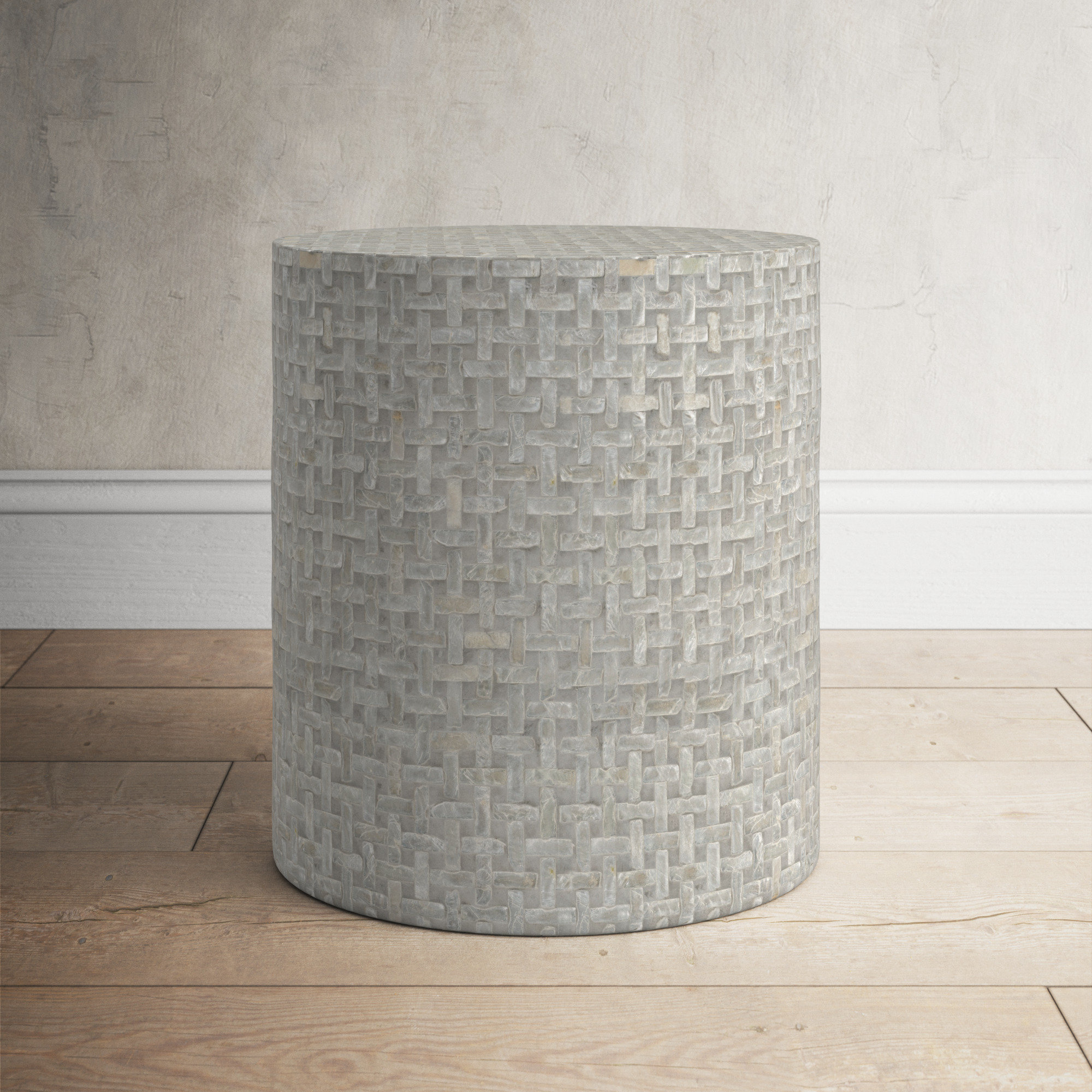 Eve Drum Side Table – Birch, Home Furniture