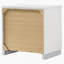 Table de chevet blanche 2 tiroirs ultrabrillante