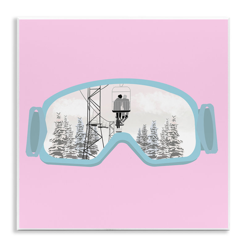 Plaque murale pour lunettes Winter Slopes Goggles, design par Ashley Singleton