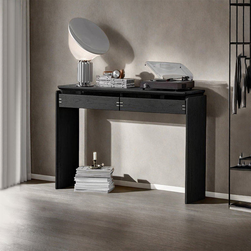 Console minimaliste en bois massif de style italien, 29.53" H x 39.37" W x 11.81" D