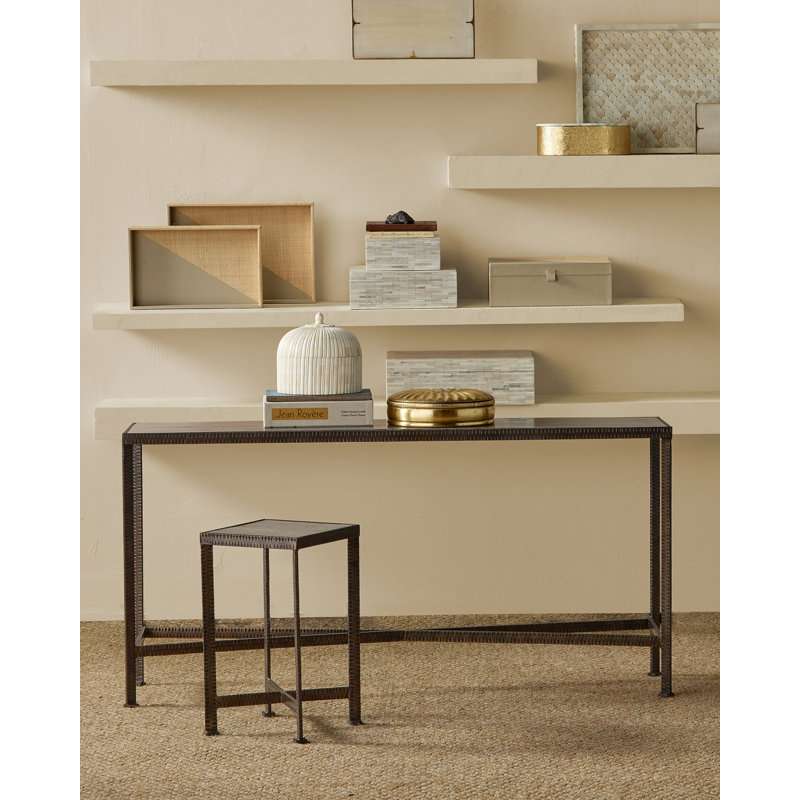 Ampleur Stone End Table, 21.25” H x 12” W x 12” D