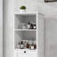 Armoire de trieur de linge inclinable à un compartiment et un tiroir - Blanc