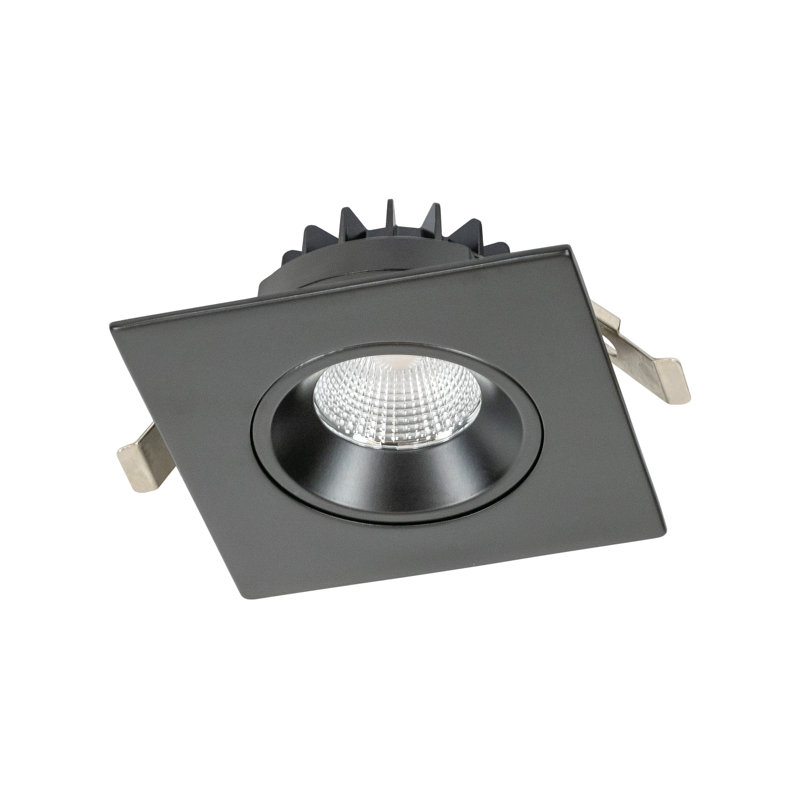 Plafonnier encastré carré 4 po à DEL Gesco, Noir