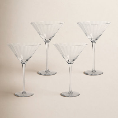 Boulder Ribbed Martini Glass