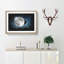 Earth Behind The Moon Paint Splash - Picture Frame Graphic Art-56915818-56915812