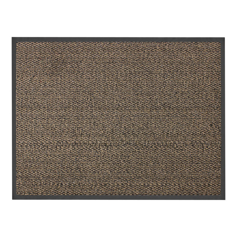 Non-Slip Indoor Doormat, Brown, Rectangle 60 x 80cm