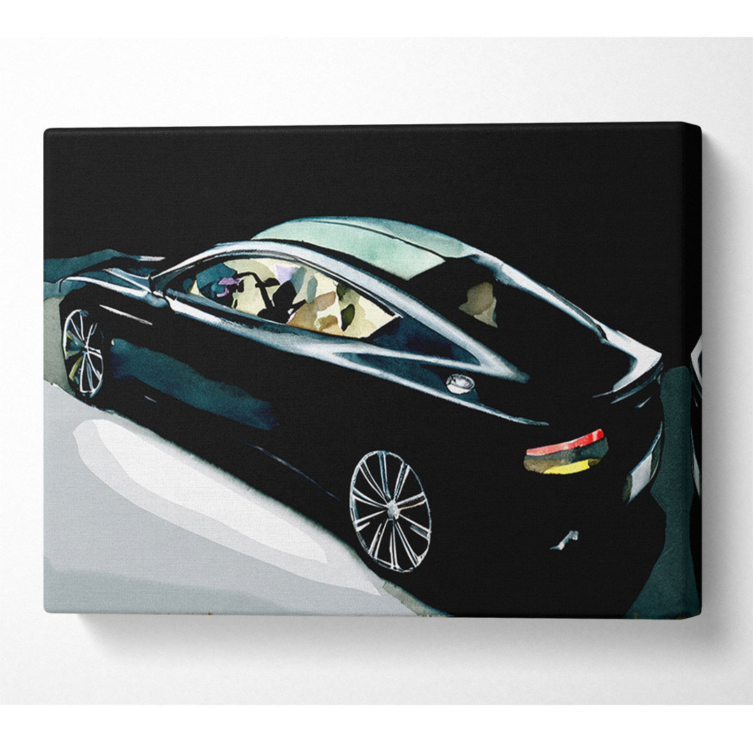 Aston Martin Vantage Black - Kunstdrucke auf Leinwand - Wrapped Canvas