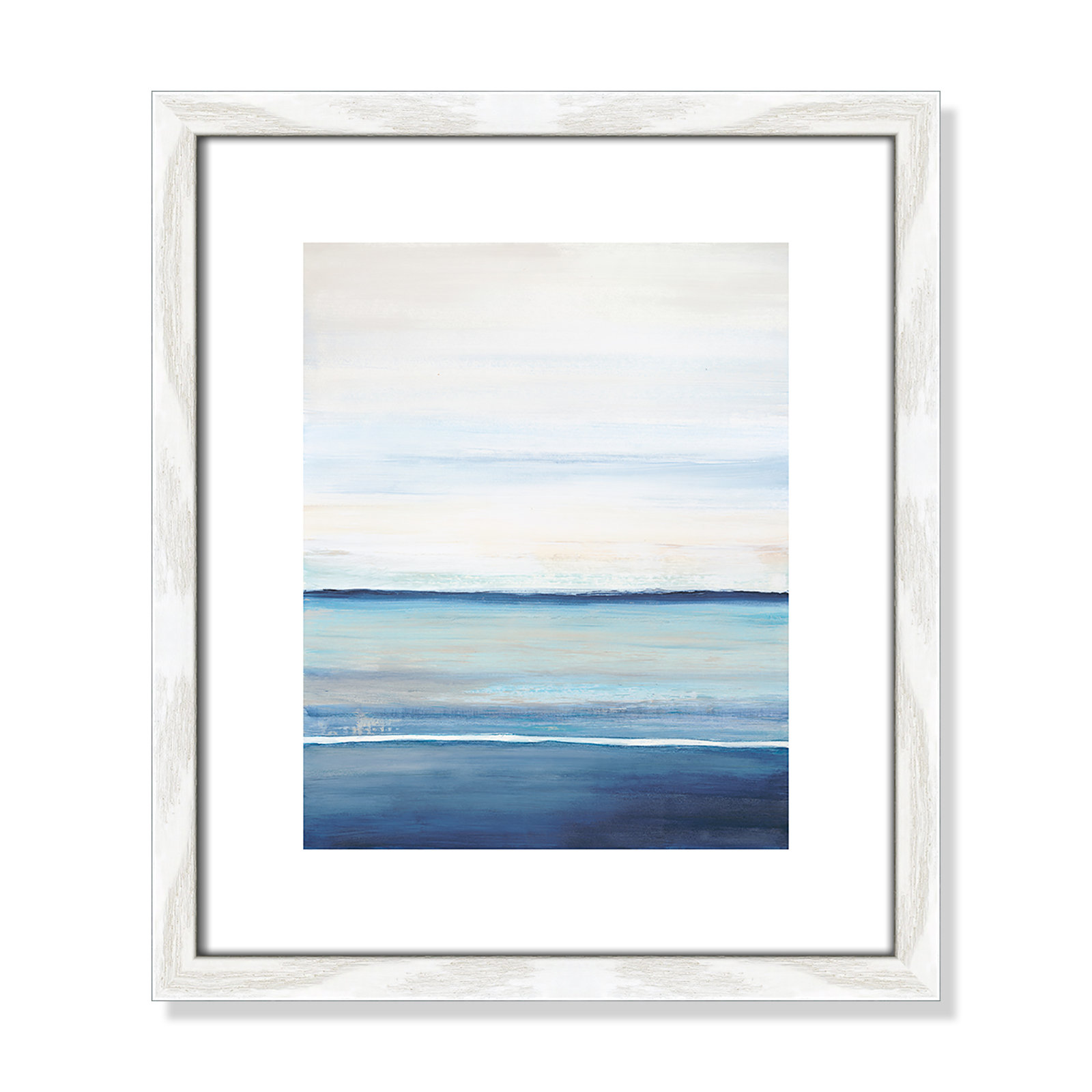 Distant Whispers by Filippo Ioco - Painting Print, 15" H x 13" W x 0.75" D, White Wood Framed Paper