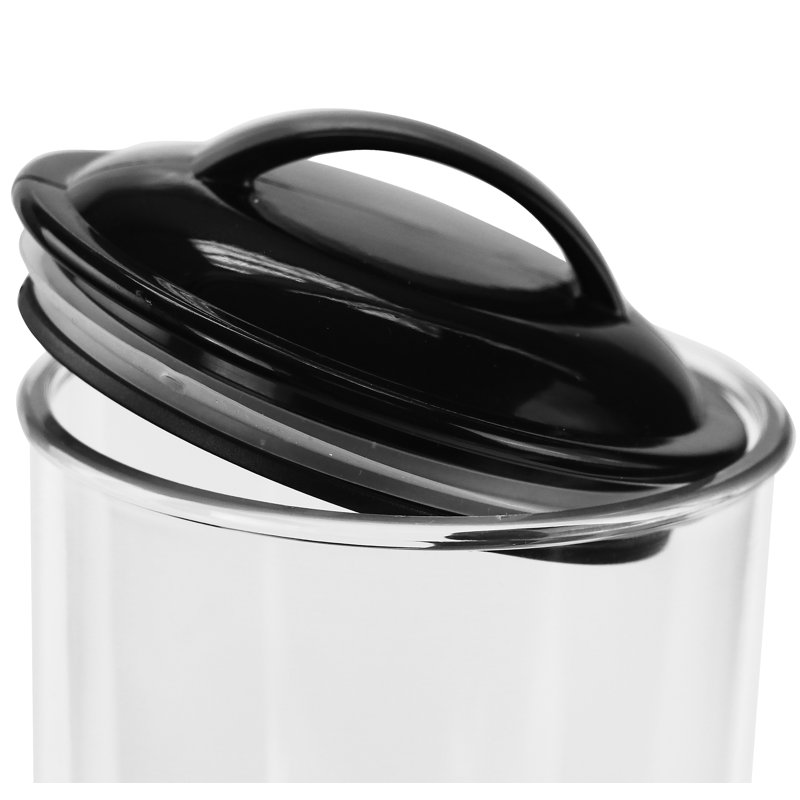 Spaghetti 2.25 qt Kitchen Canister, Black
