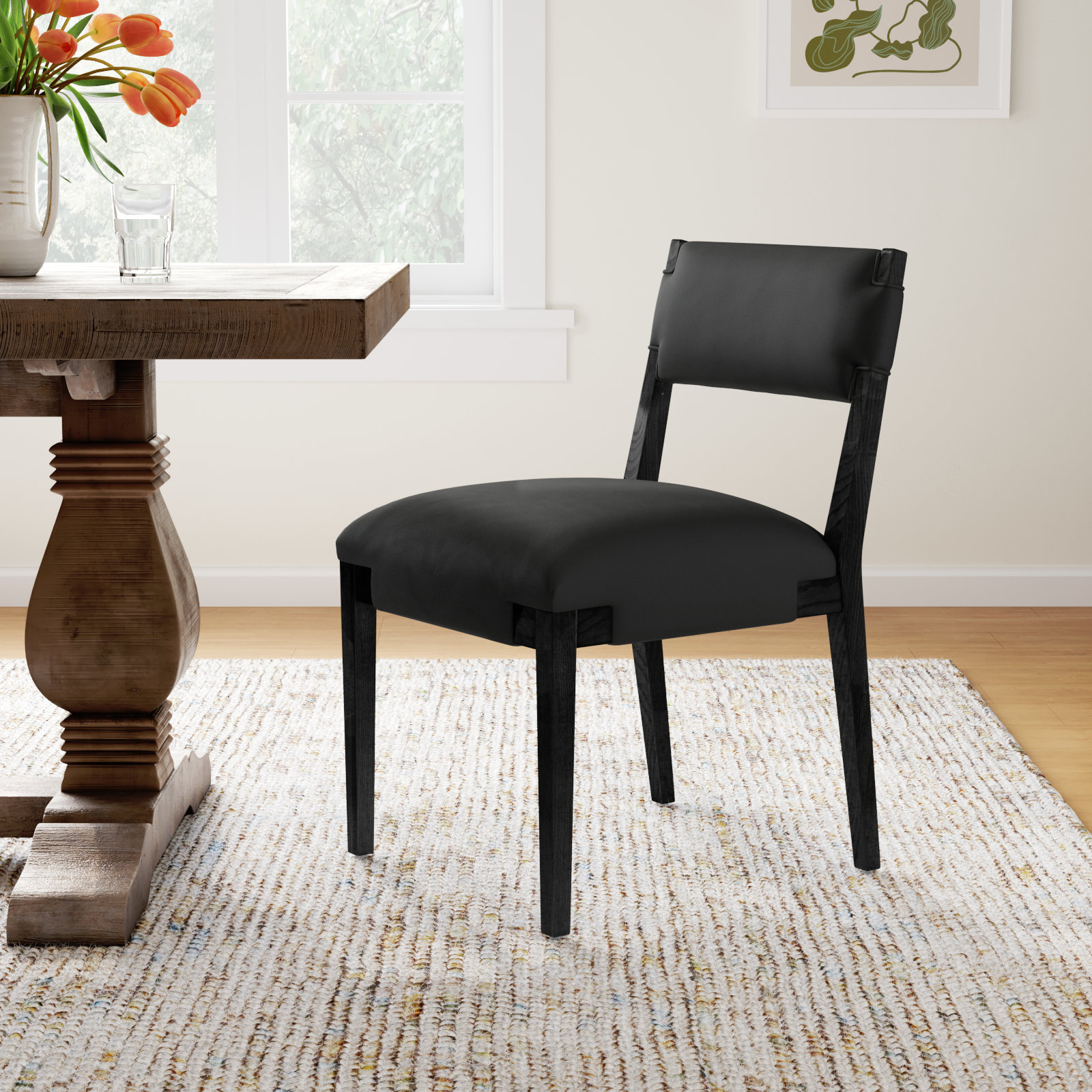 Bilbrey Dining Chair, Brown/Cream