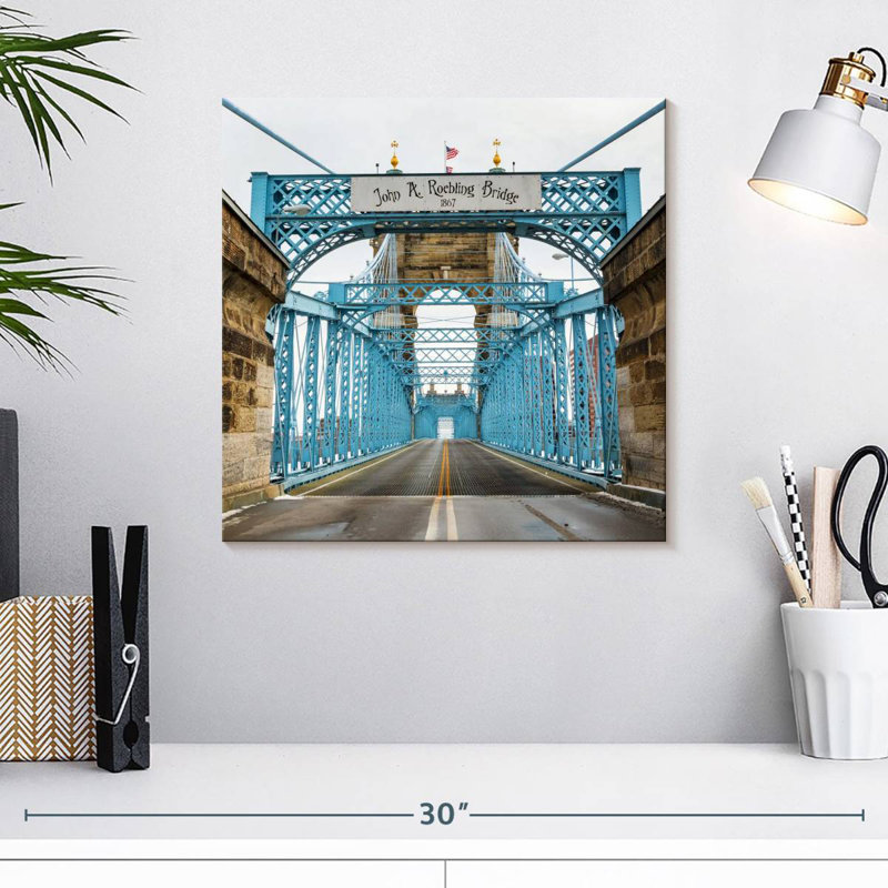 Lilie John Roebling Suspension Bridge, 16" H x 16" W