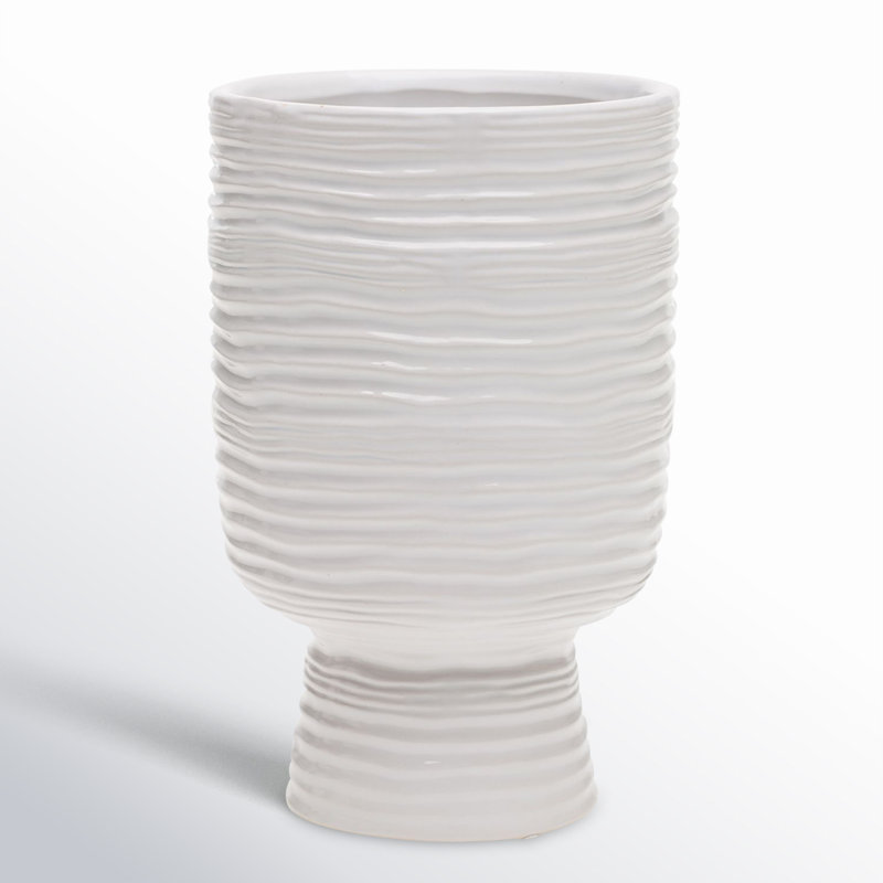 Canella Handmade Ceramic Table Vase, 9" H x 5.5" W x 5.5" D
